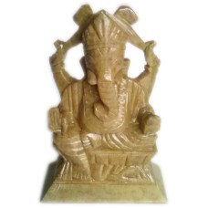 Ganesha Idol (Green Stone)